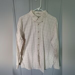 L.L. Bean Cream Casual Button Down Shirt